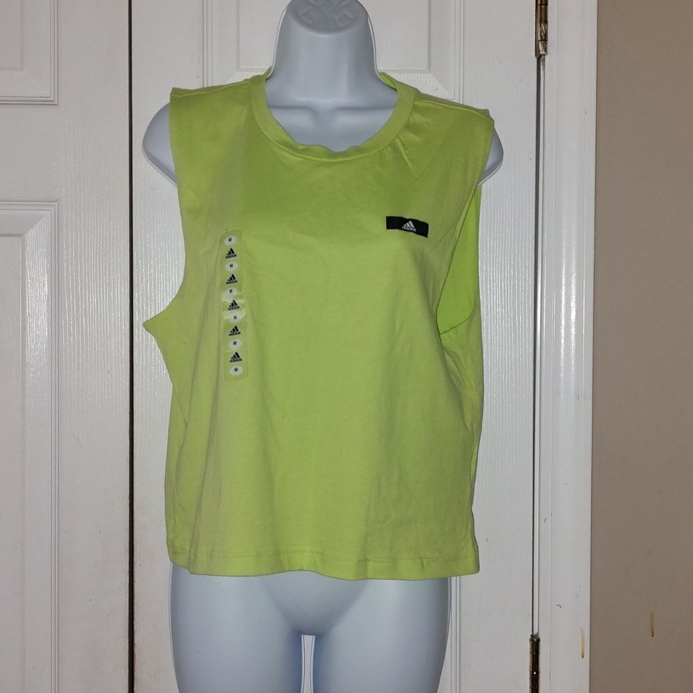 Adidas  lime best friends tank top  Sz M  NWT